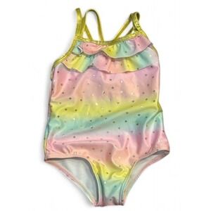 Freestyle‎ Revolution Girls Size 2T Rainbow Star One Piece Swimsuit